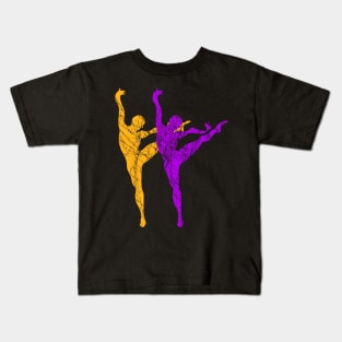 Creative Colorful Dancers Modern Art Style Kids T-Shirt